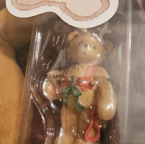 New Cherished Teddies Christmas Gift Set Plush Ornament & Tin - Picture 6 of 10
